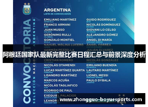 阿根廷国家队最新完整比赛日程汇总与前景深度分析 阿根廷国家队最新完整比赛日程汇总与前景深度分析